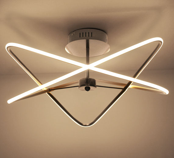 LED Deckenleuchte Deckenlampe Wohn Schlaf Zimmer 3D Lampe Leuchte 55cm