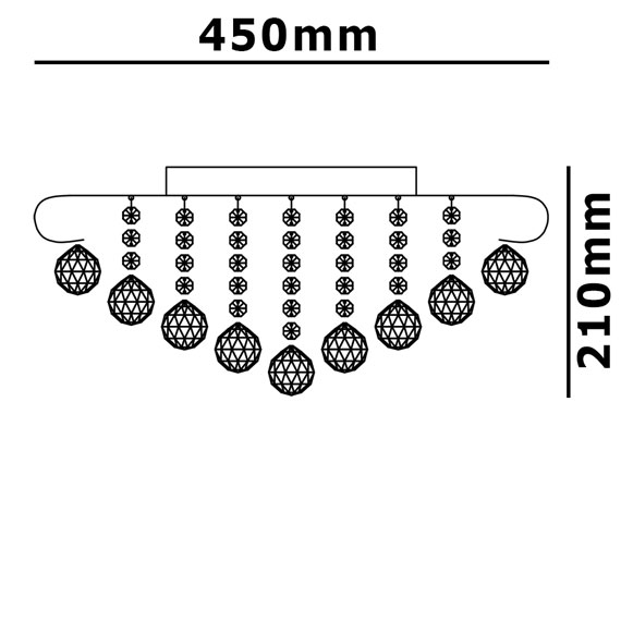 LED Luxus Kristall Deckenlicht Lüster Deckenleuchte Deckenlampe 5x 5W