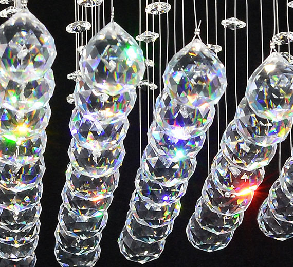 XL 60x60x40cm LED Kristall Deckenleuchte Lüster Deckenlampe