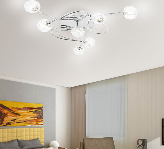 XXL Ø85cm Design Kronleuchter Deckenleuchte LED Deckenlampe Lüster